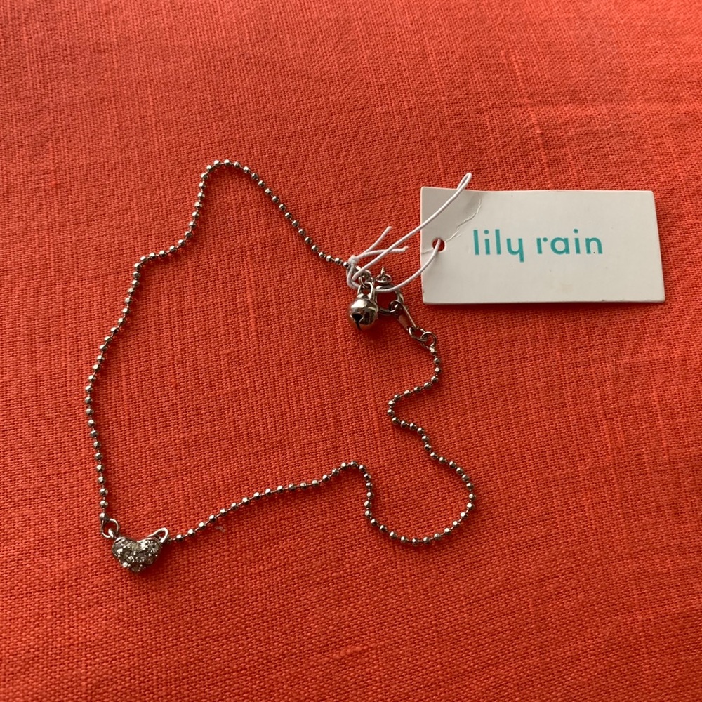 💖 LILY RAIN Heart Rhinestone Anklet 💖 - Picture 2 of 4